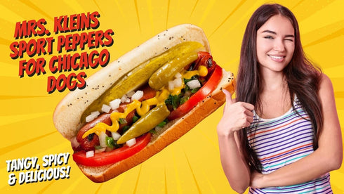 1 Mrs. Klein's Sport Peppers For Chicago Dogs, Hot Dogs - Our Hot Chicago Style Fresh Pickled Peppers in vinegar go