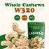 2 W-320, Food to Live Raw Cashews, Pounds - Deluxe Whole Nuts, Unsalted, Unroasted, Size Vegan, Kosher, Bulk