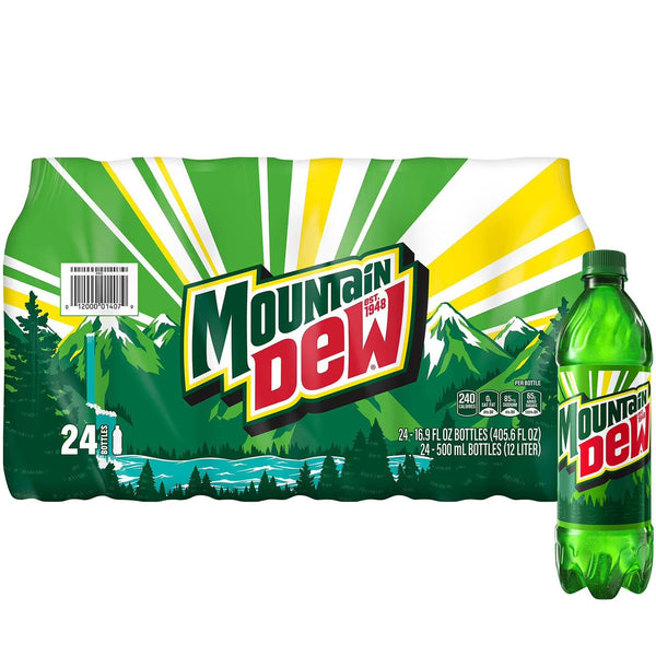 Generic Mountain Dew's, Original,16.9 fl oz Bottles (Pack of 24)