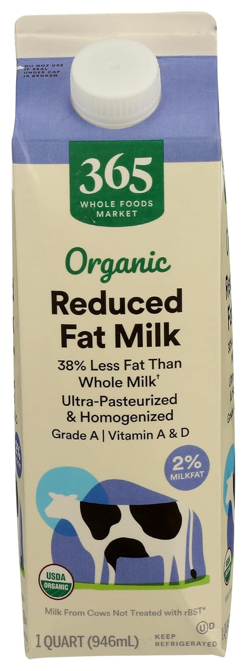 365 by Whole Foods Market Organic Reduced Fat 2% Milk, 32 FZ
