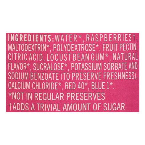 Polaner 13.5 Sugar Free with Fiber, Seedless Raspberry Preserves, Ounce