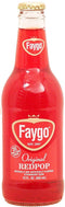 Faygo original redpop, strawberry flavored soda, 12-fl. oz. glass bottle