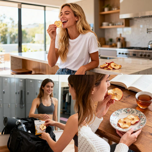 3.52oz 100g WAKIKI Dried Apple Slices,Dehydrated Apples, Dried Apples, No Added Sugar, No Nothing, Dried Fruit Tea