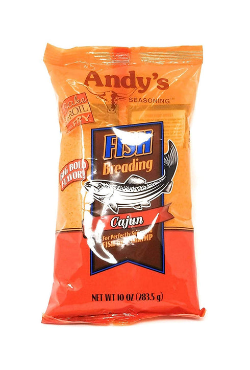 Andy's Seasoning Fish Breading - 3 PACK (1 Red, 1 Yellow, 1 Cajun)