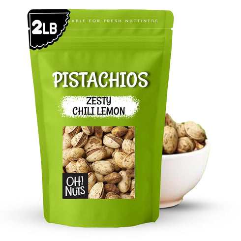 Oh! Nuts Spiced Pistachios with Chili Lemon Flavor, 2 LB Bold &