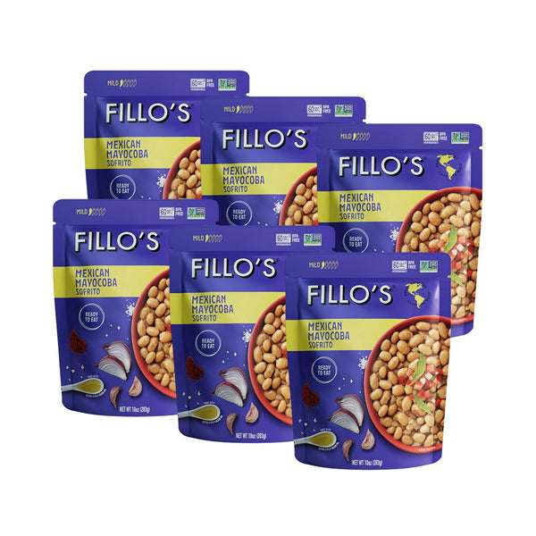 Fillo's Mexican Mayocoba Beans - Ready to Eat Beans, Gluten-Free, Preservative-Free, Microwavable,