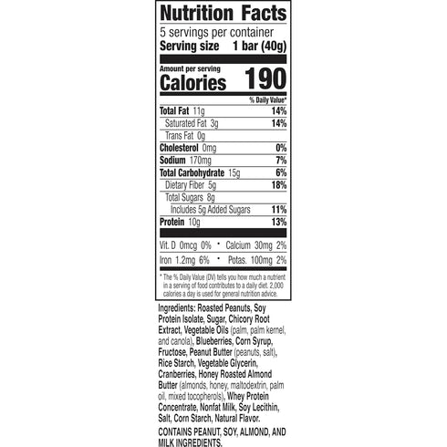 5 7.1 OZ (Pack 12) Nature Valley Protein Granola Bars, Blueberry Nut, Chewy Snack Bars, Bars