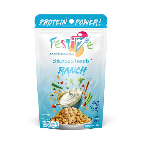 Festive Chickpeas - Garbanzo Hearts - Non-GMO Vegan Soy-Free - Ranch -