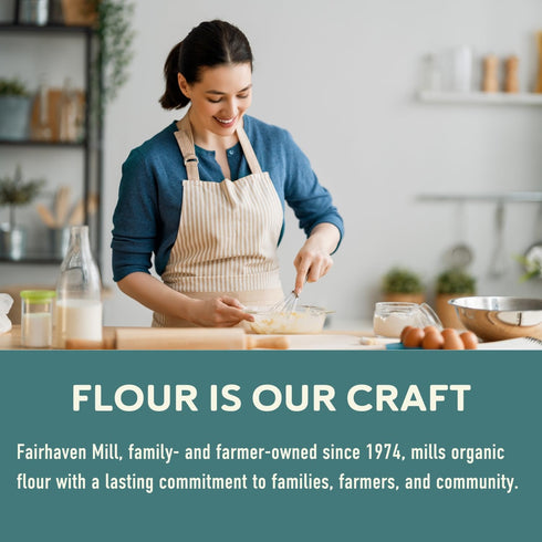 5 lbs Fairhaven Mill Fine Ground Whole Grain Rye Flour - USDA Organic Certified and Non-GMO - Ideal for Pumpernickel