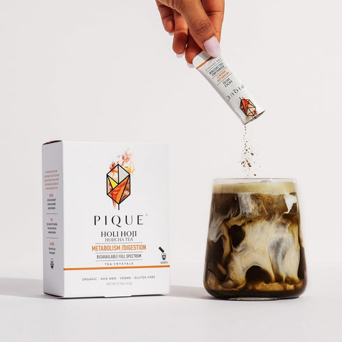 Immunity 28 (Pack 1) Pique Holi Hoji - Hojicha Roasted Matcha Green Tea Powder, Supports Digestion, Metabolism, Calm