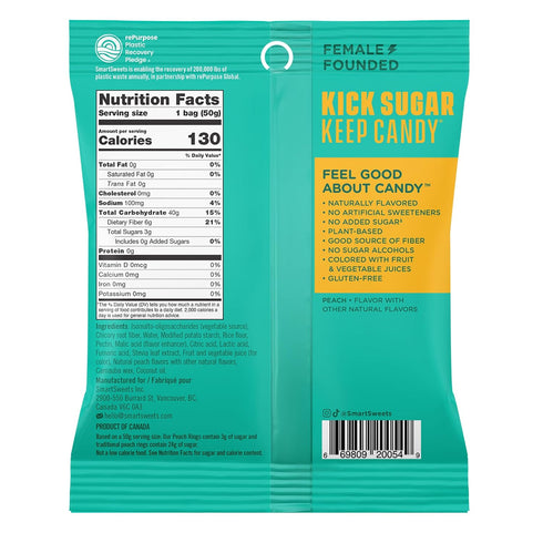 1.8 Smart Sweets, Peach Rings, Ounce