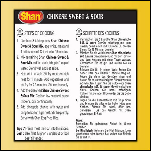 1.76 oz (50g) (Pack 3) Shan Chinese Sweet & Sour Oriental Seasoning Mix - Spice Powder for Stir-Fried Meat & Vegetables