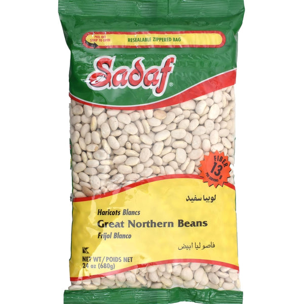 Sadaf Great Northern Beans - Dried White Northem Beans for Cooking and