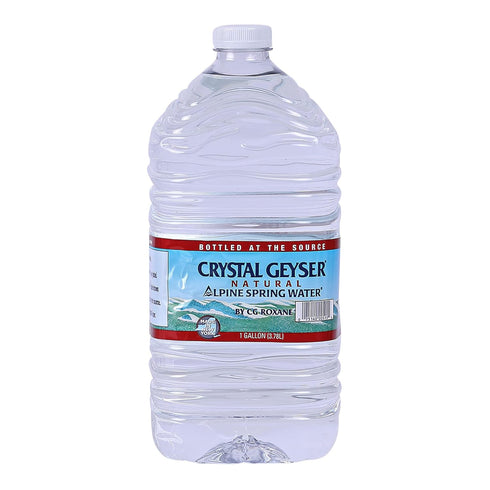 6 Crystal Geyser Natural Alpine Spring Water, Drinking Water Bottled at the Source, Gallons