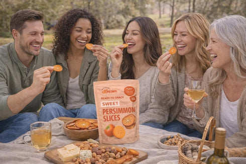 Persimmon Vitamin-Packed 16 Whitney Jordan Naturals, Sweet Air-Dried Slices - Ready to Snack, No Added Sugar, Non-GMO