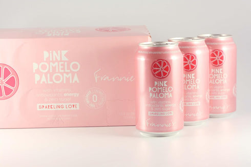 AmishTastes 12 Oz. 24) Frannies Pink Pomelo Paloma Sparkling Soda, Protected With High-Density Foam, Can (Case