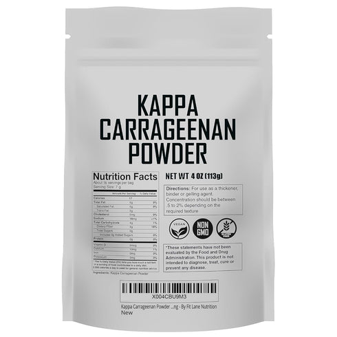 Kappa Carrageenan Powder 4 oz - For Vegan Mozzarella Cheese, Non-GMO. Refined