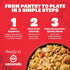22g 11 oz (Pack 6) Born Simple Ready to Eat Meals with Sporks, Thai Style Chicken Bowl, Improved Recipe - Protein