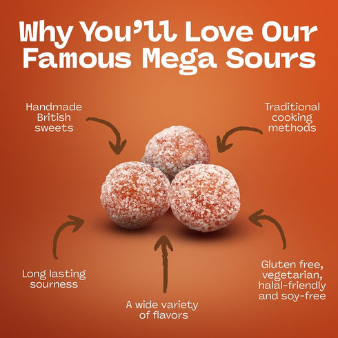 200g Barnetts Sweets Mega Sour Candy Cola