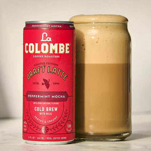 12 pack, La Colombe Peppermint Mocha Draft Latte Cold-Pressed Espresso And Frothed Milk, Dark Chocolate Made With Real