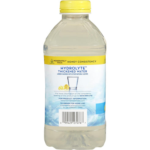 46 oz. 27076 Thick & Easy Hydrolyte Thickened Water Bottle Lemon Flavor Ready to Use Honey Consistency, - ONE Bottle