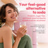 30 5.29oz TEAZEN Peach Kombucha Tea, Hydration Drink Mix, Sugar Free, Live Probiotics & Prebiotics, Sticks