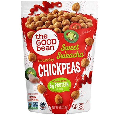 The Good Bean Crunchy Chickpeas Snacks, Sweet Sriracha, 6 Ounce