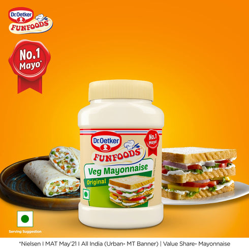 Funfoods 275g - Mayonnaise, Bottle - Veg - Eggless - India