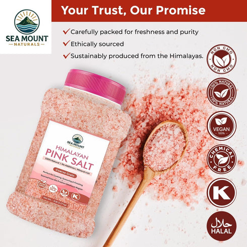 80oz (5 Himalayan Pink Salt Coarse Grain Pound), Grinder Refill, Kosher Certified, Non-GMO, Pure Mineral-Rich Pink