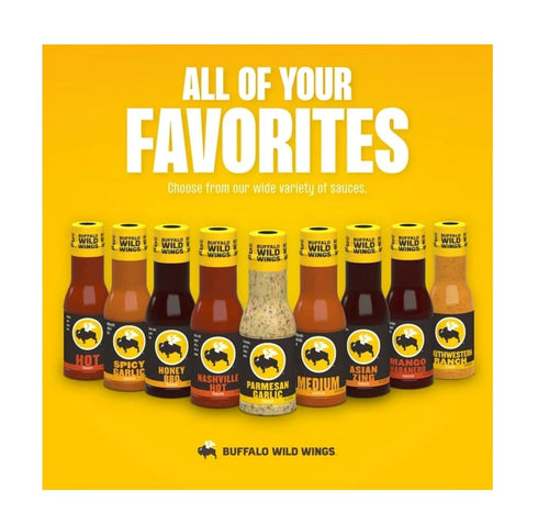 Pack 2 Buffalo Wild Wings Parmesan Garlic Sauce - of - Parmesan Roasted Garlic with Italian Herbs