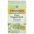 Twinings Pure Peppermint Herbal Tea Individually Wrapped Bags, 20 Count (Pack of