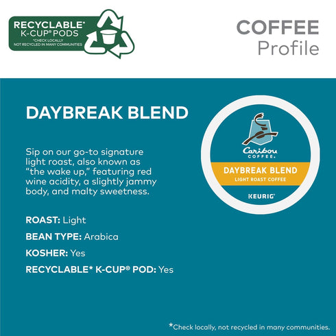 Pack, 40-Count Box(Pack 1) Caribou Coffee Single Serve Keurig K-Cup Pod Variety Light, Medium, and Dark Roast Coffees