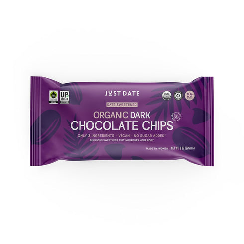 Just Date Organic Date Sweetened Dark Chocolate Chips / 65% Cacao /