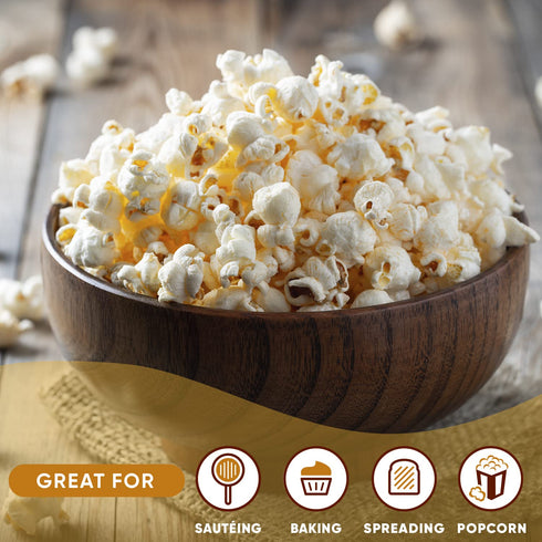 29floz Nutiva Coconut Oil for Cooking and Baking - Butter Flavor Perfect for Making Movie Theater Popcorn, Baked Goods