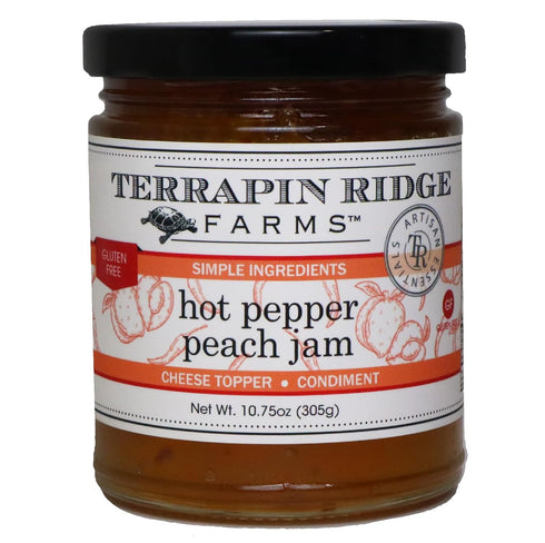 Terrapin Ridge Farms Hot Pepper Peach Jam with Mild Heat 10.75 Ounce