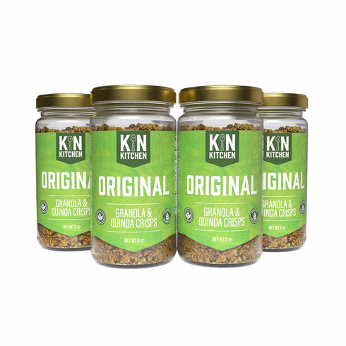 Kin Kitchen non-GMO Granola & Organic Quinoa Crisps, in a Glass Jar