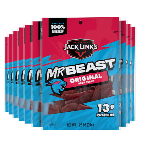 Jack Link's x MrBeast Original Beef Jerky - (10 Pack) 1.25 oz