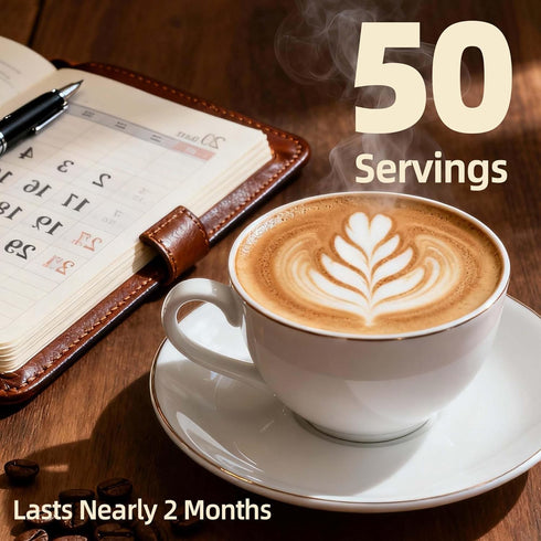 50 20-in-1 14 Mushroom Coffee Creamer, Servings, Superfood Coconut Creamer Powder with Mushroom Supplements