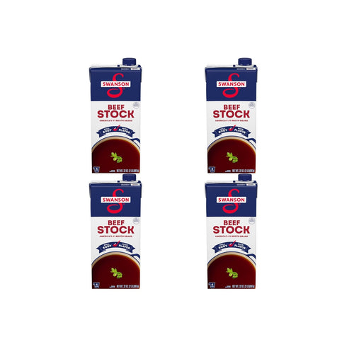 Swanson Beef Stock, 32 oz Carton (Pack of 4)