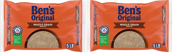 BEN'S ORIGINAL Whole Grain Brown Rice, 5 lb Bag (Pack of 2)