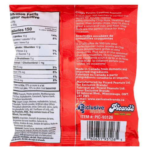 Exclusive Brands 80g/3 oz., Pzazz Crunchy Nuts, Crispy Potato Covered Peanuts, Ketchup Flavored, Bag (Imported from