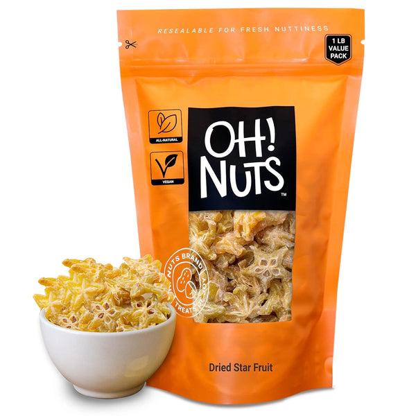 Oh! Nuts Dried Star Fruit - Sweetened Dried Starfruit Slices - 1