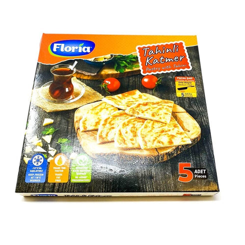 Basil Grocery 825 5 Floria Tahinli Kayseri Katmer gr - pieces - Halal - Product of Turkey - Bread with Tahini