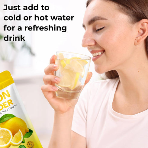 Nahasahr 36 oz 100% Lemon Juice Powder - No Sugar, No Additives, Pure Lemon Powder for Water, Baking & Cooking | Fast