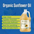 64 oz, 1/2 Kevala Organic Sunflower Oil - Oil for Cooking and Baking Processed in a Facility Free of Tree Nuts