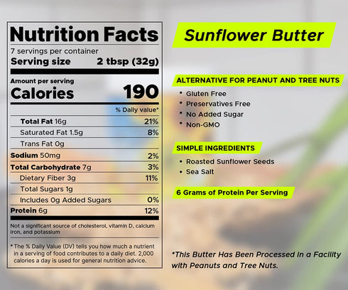 Laurel’s Sunflower Butter, NUT FREE, High Protein, Keto Friendly, Low Carb, Gluten & Preservatives Free, 8 Oz