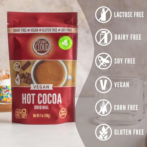 12 oz Coconut Cloud: Dairy-Free Instant Hot Cocoa Mix | Vegan, Natural, Delicious, Creamy Chocolate (Made in Colorado