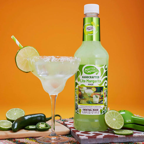 1.75 (59.2 Oz), Pack 3 Master of Mixes Margarita Lite Drink Mix, Ready To Use, Liter Bottle Fl