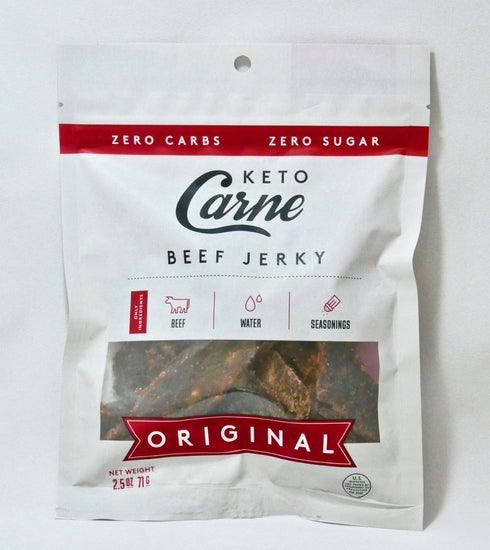 Keto Carne 0g 0g Pack 4 | Healthy Keto & Low Carb Beef Jerky | Carb | Sugar | Sugar Free, Zero Carb | Gluten Free | Soy