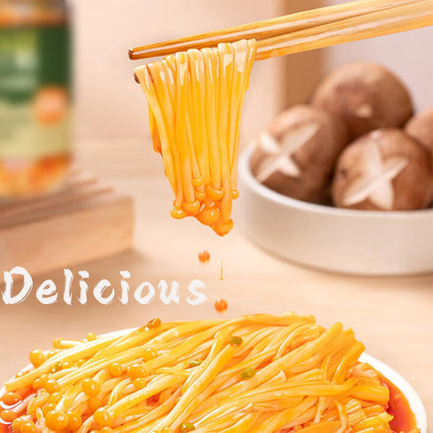 STARTZYK Pack(Mixed 4 (5) Enoki Mushrooms,Mushrooms Fresh,Latiao,Savory Spicy Mushroom Snack in Red Oil, Pickled